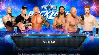 John Cena The Rock amp Randy Orton vs Brock Lesnar Seth Rollins amp Sheamus  Tag Team Match WWE 2K23 [upl. by Juan]