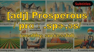 adj Prosperous meaning wealthy successful with 5 examples [upl. by Abdul]