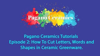 How to cut detailed designs shapes letters and words into ceramic greenware by Pagano Ceramics [upl. by Ezri]