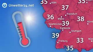 Temperaturrekorde So heiß wird es am 18 und 19 Juni 2022 [upl. by Fanning684]