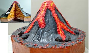 How To Make Volcano Model For School Project  Inside Of Volcano  Simple And Easy Projects [upl. by Zared180]