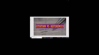 Citation VS Reference with Proper Format  Academic Research Writing [upl. by Geneva40]