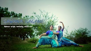 Sawana Gagane Ghor Ghanaghata  Dance cover by Dance with melody official  Rabindra nritya [upl. by Ynatirb]