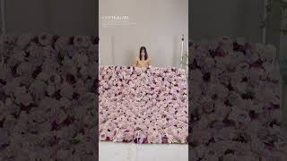 🌸DIY Handmade 5D RollUp Fabric Flower Wall Backdrop For Wedding amp Party Decoration idea in 2024 [upl. by Cris]