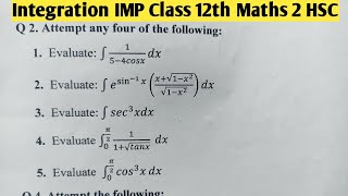 HSC IMP Indefinite Integration Class 12th Maths 2 Maharashtra board Chetan sir [upl. by Akili243]