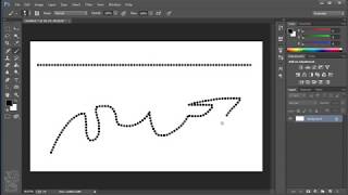 How to Create a Dotted Line in Photoshop [upl. by Nahsar]