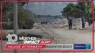 Miles of sand dunes piled up in Bradenton Beach after Helene [upl. by Chancellor]