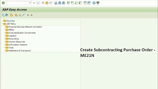 How to create Subcontracting Purchase order in SAP MM  SC video 4 [upl. by Garner]