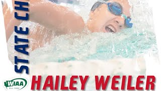 Hailey Weiler 200IM Washington State 4A swim high school champion [upl. by Swartz91]