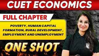 Poverty HCF RD Employment amp Unemployment in One Shot  Class 12th Commerce  CUET Crash Course [upl. by Ahtiekahs]