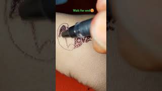 Love tattoo❤️trending tattoo viralvedio artist draw punjabisong manishajoshi5249 [upl. by Crowell124]