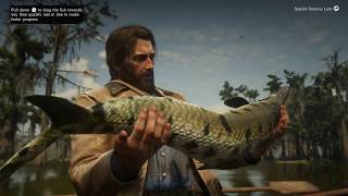 Red Dead Redemption 2 How To Catch Legendary Longnose Gar Fish 40lb Plus [upl. by Lezlie173]