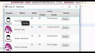 JAVA FX  Aula 18 TableView  IDE ECLIPSE [upl. by Lefty]