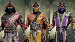 Mortal Kombat 11  Rain ALL Skins Gears Intros and Victories [upl. by Diver]