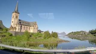 Norwegen Lofoten von Henningsvær nach Svolvær havn AS Rørvikstranda Lofotkatedralen [upl. by Varney]