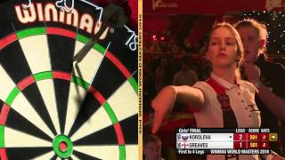 2016 Winmau World Masters Girls Final Koroleva vs Greaves [upl. by Oguh]