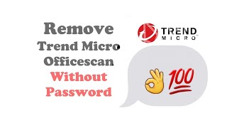 remove trend micro officescan without password [upl. by Armington34]