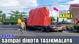 Akhirnya sampai di Kota Tasikmalaya Perjalan Truk Volvo FM12 TRU Muatan Trafo 110 TON Part5 [upl. by Ayor]