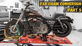 Harley Davidson FXR Chain Conversion  Part 5 [upl. by Ogeid]