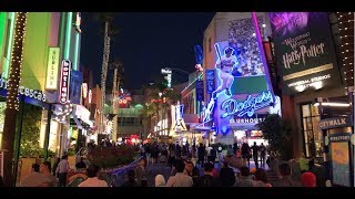 Citywalk at Universal Studios Hollywood in 4K Los Angeles CA 4K [upl. by Eiramave814]