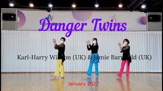 Danger Twins Linedance  Low Intermediate [upl. by Nadabb]