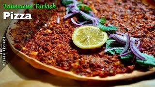 How To Make Lahmacun Turkish Pizza  Easy Homemade Lahmacun Turkish Pizza [upl. by Kemble]