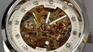 DayBird Crystals Stainless Steel Mechanical Wrist Watch [upl. by Arihas]