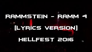 Rammstein  Ramm 4 Lyrics [upl. by Eirok]