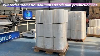 WT 2400mm 50kg jumbo roll stretch film production linemachine grade stretch film production line [upl. by Child]