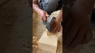 The making process of ax handle wood stopper [upl. by Sebastiano]