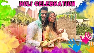 HOLI CELEBRATION  House party and friends Aman and Iti vlogs [upl. by Adleremse]