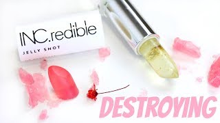 Destroying the Incredible Jelly Shot Lip Balm  THE MAKEUP BREAKUP [upl. by Ehgit724]