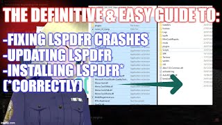 LSPDFR crashing Watch this  How to fix install amp update lspdfr  The Definitive Guide 2022 [upl. by Dunston]