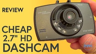 REALLY CHEAP DASH CAM Review with footage [upl. by Ennaitak934]