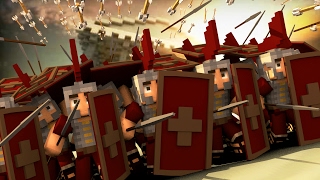 Minecraft  Good vs Evil  ROME FORT DEFENSE Gallic Wars Rome vs Gaul [upl. by Isawk]