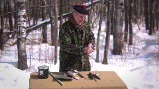 Mors Kochanski Survival Knives amp Sharpening Four Dog Stove Company [upl. by Eelrebmyk365]