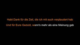 Reinhard Mey  Gute Nacht Freunde Karaoke [upl. by Namref]