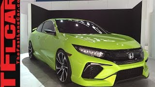 2016 Honda Civic Concept 2015 New York Auto Show One Take [upl. by Enyar465]