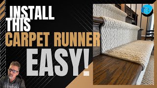 How to Install a Carpet Runner On Stairs Easy [upl. by Nivanod258]