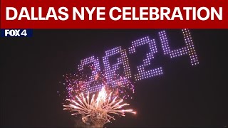 Dallas New Years Eve Fireworks and Drone Show 2024  FOX 4 [upl. by Ezara]