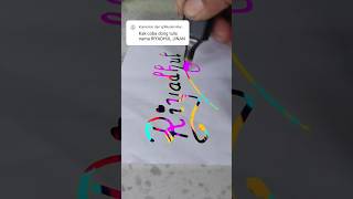 Nama hologram Riyadhul calligraphy art lettering hologram riyadhul [upl. by Libove]