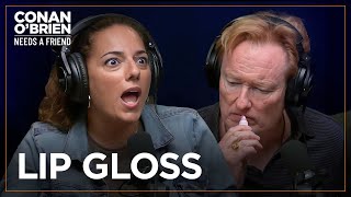 Conan Tries Sona’s “Delicious” Lip Gloss  Conan OBrien Needs A Friend [upl. by Gosselin]