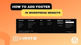 How To Create Footer In Wordpress Website With Elementor 2023  Elementor Footer Tutorial [upl. by Airlee]