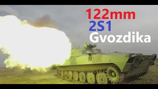 LiveFire Serb 122mm 2S1 Gvozdika [upl. by Kandace]