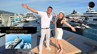 Captains Tour USD47500000 Loon with Paul Clarke at Monaco Yacht Show 2024 [upl. by Dnomsed]