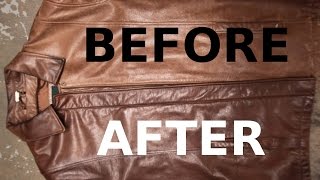 How to restore a brown leather jacket [upl. by Nevla]