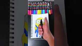 Drawing Minions Using Posca Markers The Rise Of Gru Shorts [upl. by Placida]