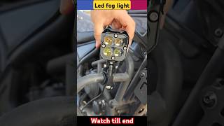 Led Fog light installed on bike👈Car and bike led fog light installation shorts🔥foglights shorts [upl. by Norm]