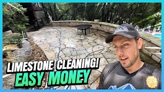 How to Clean LIMESTONE  DIY or Pressure Washing Business Owner [upl. by Nehemiah]