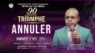 ANNULER  CULTE DU DIMANCHE DU 171120204 AVEC LE PROPHETE DES NATIONS CHRISTIAN JACOB KABAMBA [upl. by Nednal]